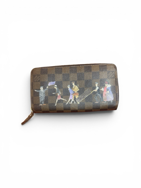 Louis Vuitton Handbags - Louis Vuitton Damier Ebene Illustre Zippy Wallet Brown Canvas Purple Interior